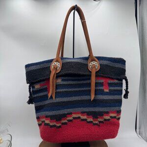 Large Woven Aztec Tribal Southwestern Aztec Tote Bag Boho Purse western equestri